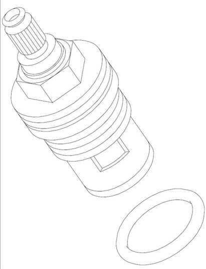 Damixa 3752700 Keramisk innsats til TS/DA-blander, Baderom