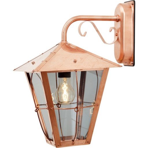 Konstsmide Fenix vegglampe, ned E27 kobber 432-900