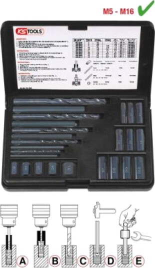 KS TOOLS 150.1305 Utboringsverktøysett, stagbolt
