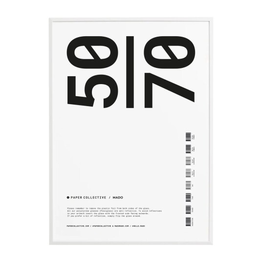 Paper Collective ramme plexiglass-hvit 50x70 cm