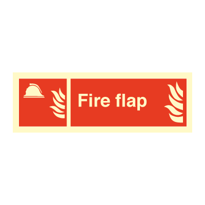 Jo Safety Fire flap Photoluminescent Rigid Plast PR HR 100 x 300 mm IMO sign 105058PRHR