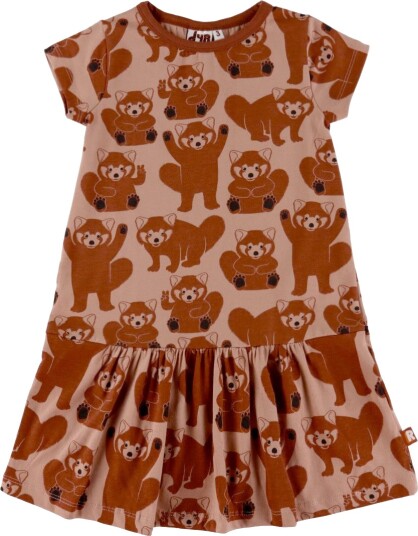 DYR Cph Kjole Animal zanzi Light Leire Multi rød Panda DYR 8 år 128 Kjole Brun
