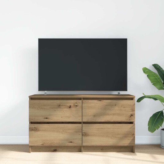TV benk artisan eik 100x35x54 cm konstruert tre TV benk artisan eik 100x35x54 cm konstruert tre