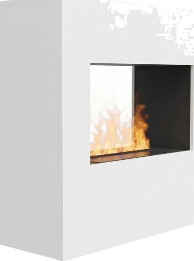 Glow Fire Goethe Omc 600 - Hvit (HYB-50-110WH-logset600)