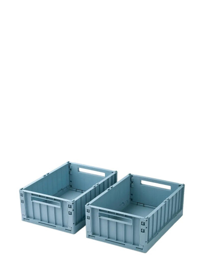 Liewood Weston Storage Box M 2 Pack Blue One Size Liewood Weston Storage Box M 2 Pack Blue One Size