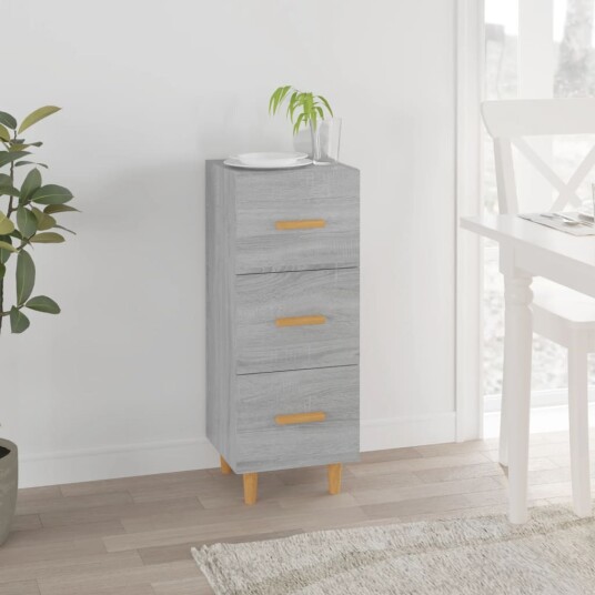 vidaXL Skjenk grå sonoma 34,5x34x90 cm konstruert tre