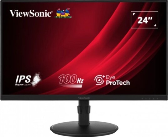 Viewsonic VG2408A 24" Full HD IPS PC-skjerm med 100Hz - Rød Viewsonic VG2408A 24" Full HD IPS PC-skjerm med 100Hz - Rød
