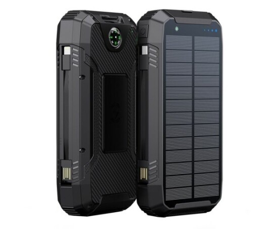 Powerneed S20000q, Utendørs, Lightning, Solar, Usb, Trådløs Lading, Sort