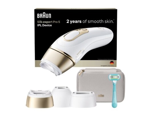 Braun IPL Silk·expert Pro 5 hårfjernerlys PL5311 hvit/gull