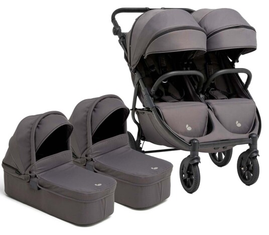 Beemoo BFF60 2 Søskenvogn + Liggedeler Fog Grey