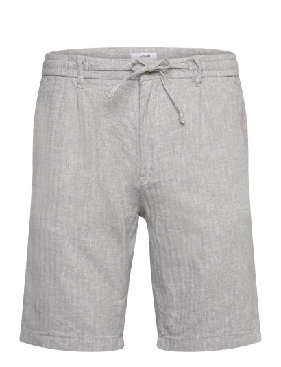 Lindbergh Linen Blend Herringbone Short - Grey - L Lindbergh Linen Blend Herringbone Short - Grey - L