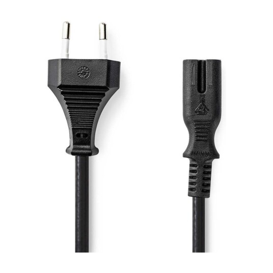 NEDIS EURO PLUG C7 2M, SVART