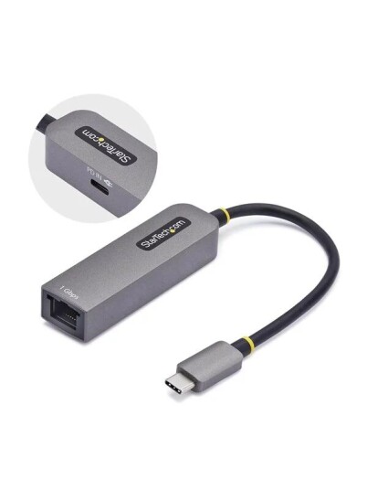 StarTech.com USB C to Ethernet Adapter NIC 1Gbps network adapter USB C 3.2 Gen 1 Gigabit Ethernet + USB C 3.2 Gen 1 1GPD3 USB C ETHERNET