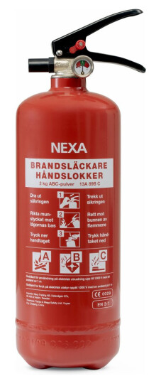Nexa Brannslukningsapparat Rød 2 kg Nexa Brannslukningsapparat Rød 2 kg