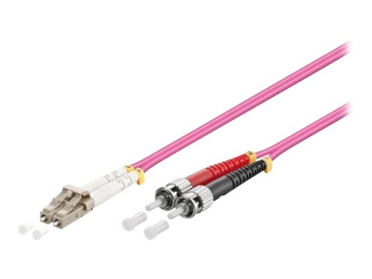 Microconnect Nettverkskabel Lc/Upc Multimodus Hann Til St/Upc Multimodus Hann 10 M. 2 Mm Fiberoptikk Dupleks 50 / 125 My Om4 Halogenfri Erika Fiolett FIB412010 4