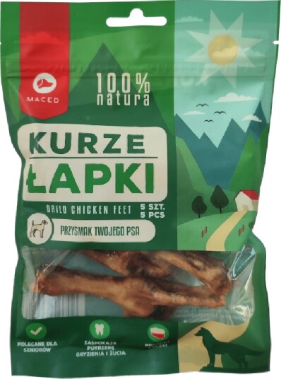 Maced Natural Feet 3 X 5 Stykker Chicken 225 G Maced Natural Feet 3 X 5 Stykker Chicken 225 G
