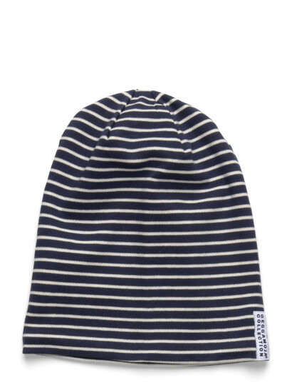 Geggamoja Topline Fleece Cap Green Stripe - Navy - M 5-6Y Geggamoja Topline Fleece Cap Green Stripe - Navy - M 5-6Y