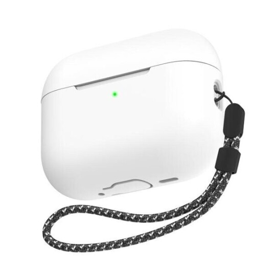 Silikonetui med bærestropp for AirPods Pro 3 Hvit Silikonetui med bærestropp for AirPods Pro 3 Hvit