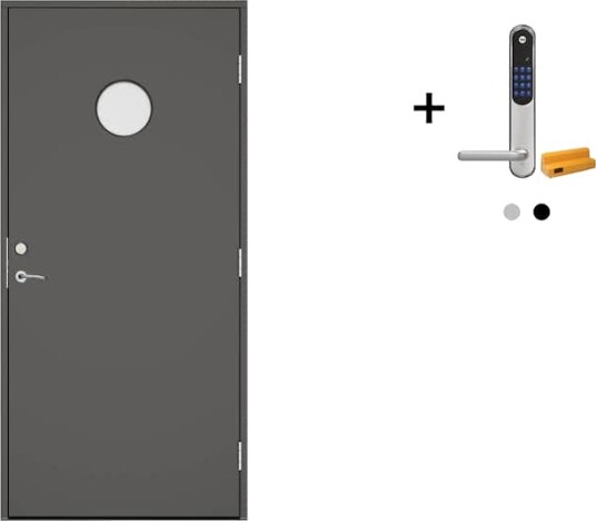 Ytterdør Swedoor Advance-Line Nordic Bergen med Yale Doorman Classic Home