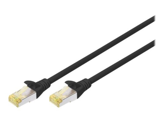 Digitus Koblingskabel Rj-45 Hann Til Rj-45 Hann 3 M S/Ftp Cat 6A Halogenfri Formstøpt Uten Hindringer Svart En Pakke 10