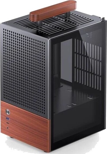 Jonsbo T6 Mini-Tower Kabinett i Svart - Tempered Glass og Tre Jonsbo T6 Mini-Tower Kabinett i Svart - Tempered Glass og Tre