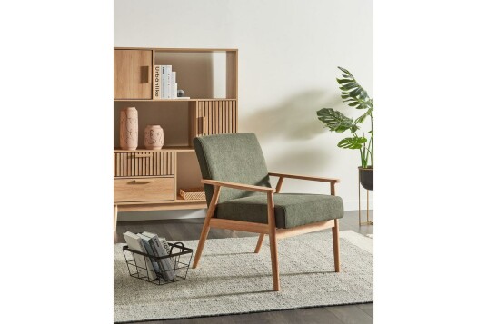 Lenestol Esrum Grønn/lyst tre Polyester Grønn/lyst tre Polyester