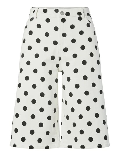 Pieces Pcsalume Mw Wide Shorts Dnm White XS