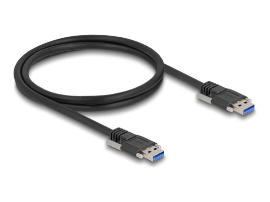 Delock Usb 5 Gbps kabel Type a Hann Til Med Skrueavstand 19 Mm / M3 Skruer 1 M Svart