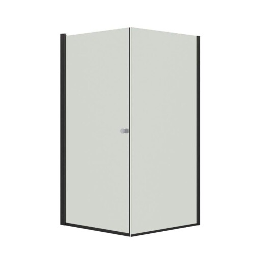 Dansani Match A+D Dusjhjørne Kombi (dør+Vegg) Svart Matt / 80x80cm Klart Glass Dansani Match A+D Dusjhjørne Kombi (dør+Vegg) Svart Matt / 80x80cm Klart Glass