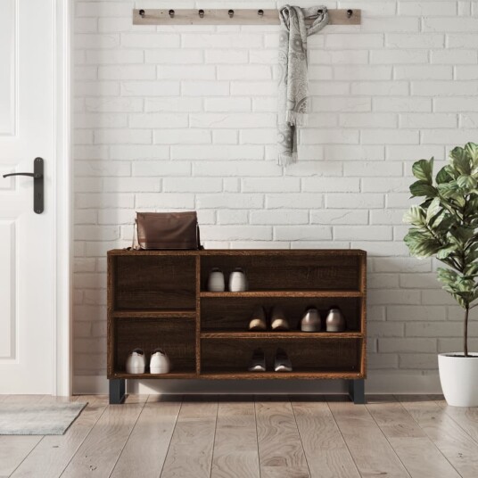 Skoskap brun eik 102x36x60 cm konstruert tre 8721012114661