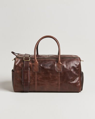 Loake Shoemakers Devon Leather Travel Bag Dark Brown