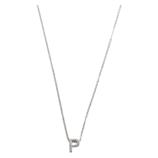 Timi of Sweden Viola Letter Necklace Stainless Steel Silver P
