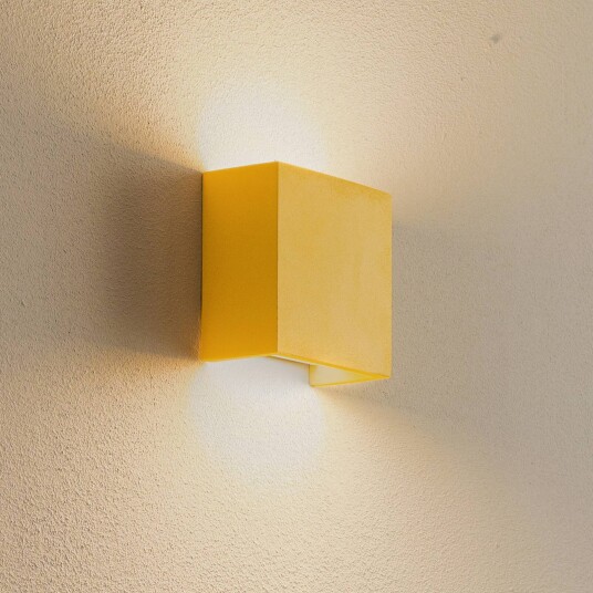 Argon LED-vegglampe Gianto up/down gul