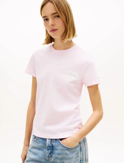 Tommy Jeans Tjw Reg Tj Bubble Ss Tee Ext Pink M Tommy Jeans Tjw Reg Tj Bubble Ss Tee Ext Pink M