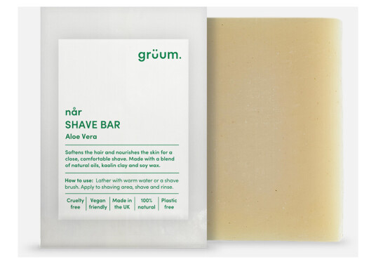 grüum når Zero Plastic Shave Bar Aloe Vera grüum når Zero Plastic Shave Bar Aloe Vera
