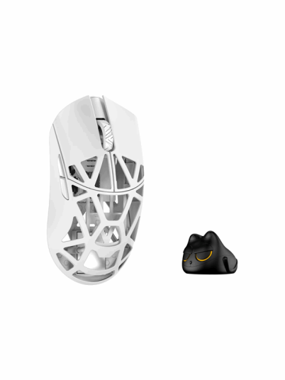 WLMouse Beast X Pro Gamingmus med Omron Optiske Brytere - Hvit