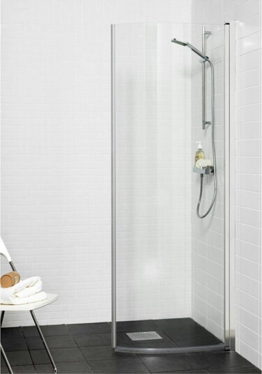 Hafa Original Round Dusjdør 65 cm, Krom/Klarglass