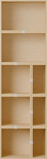 Stacked Configuration 7 Bokhylle Eik