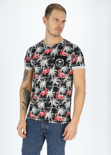 Tropical Pocket Tee Sunset Flamingo 3xl Strandklær Tropical Pocket Tee Sunset Flamingo 3xl Strandklær