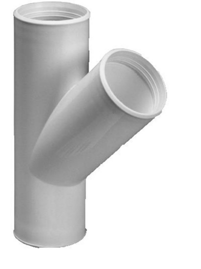 Purus branch pipe 45 32 mm white pp/tpe