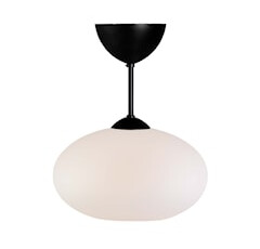 Bullo Plafond Mattsvart Opalglass 32 cm