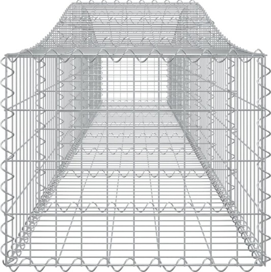 vidaXL Gabionkurver buede 4 stk 400x50x40/60 cm galvanisert jern