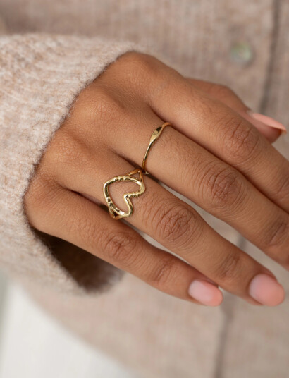 My Jewellery Ring Heart Open Gold My Jewellery Ring Heart Open Gold