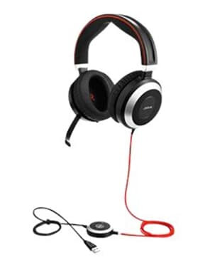 Jabra Evolve 80 Uc Hodesett 3,5 Mm Jakk Stereo Svart Jabra Evolve 80 Uc Hodesett 3,5 Mm Jakk Stereo Svart