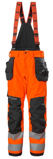HH Workwear Workwear Helly Hansen Alna 2.0 Hi Vis Vinterfôret Håndverkerbukse Med Seler Kl 2 C64