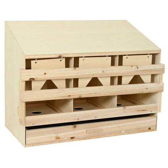 vidaXL Hekkeboks 3 rom 93x40x65 cm heltre furu