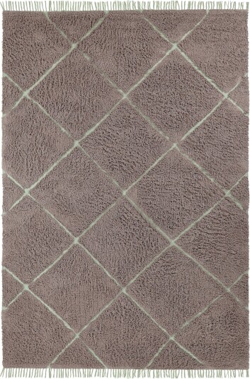 Ryetepper Bellevue Natural Cotton Shaggy taupe/grønn Størrelse: 160 x 230 cm