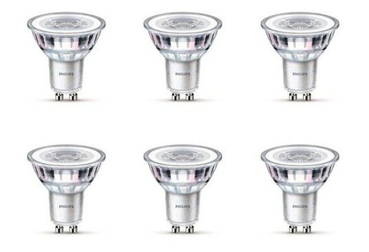 Philips LED-lyspære LEDClassic 4,6W/827 (50W) 6-pack GU10