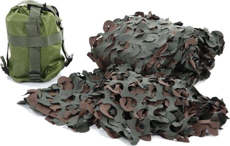 Fostex kamuflasjenett med oppbevaringspose, 3 x 2,4 meter Woodland Brun, Grønn