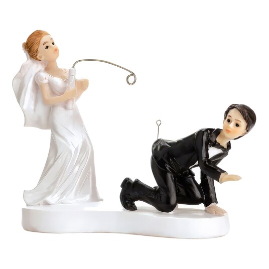 PartyDeco Bryllupsfigur Fiskestang - 13 cm